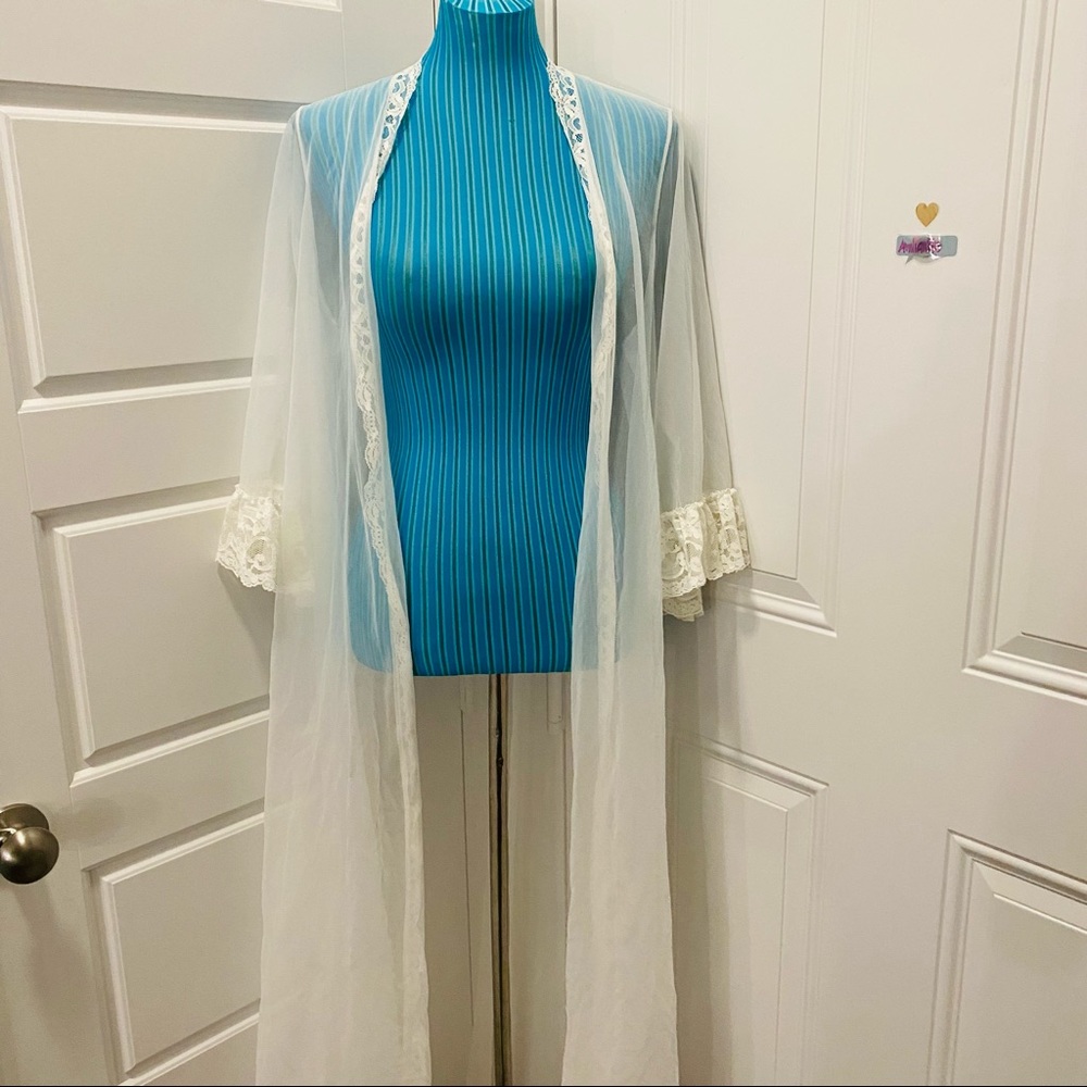 White Chiffon Duster